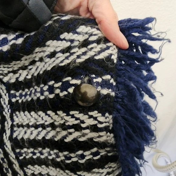 Anthropologie Sleeping On Snow  Blue Cardigan  One Size - Picture 6 of 14